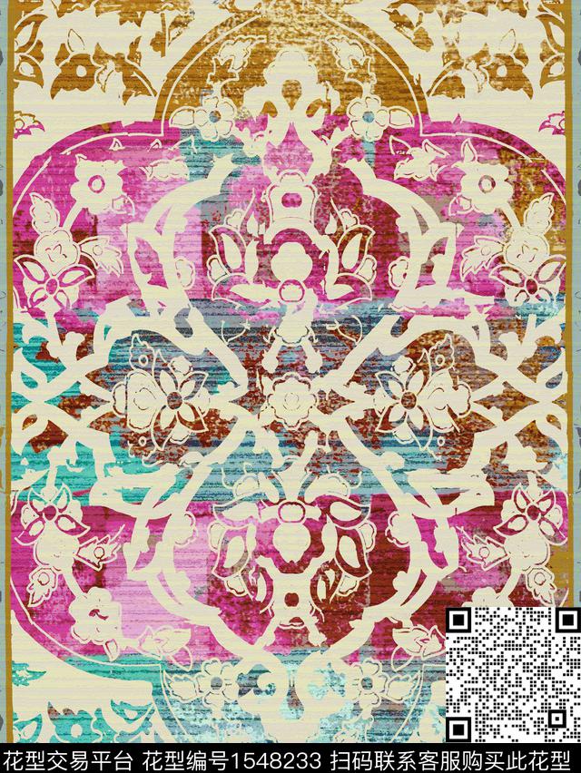 民族风地毯rug数码印花华亿平台下载（图片编号: 1548233） - 瓦栏（Walan）