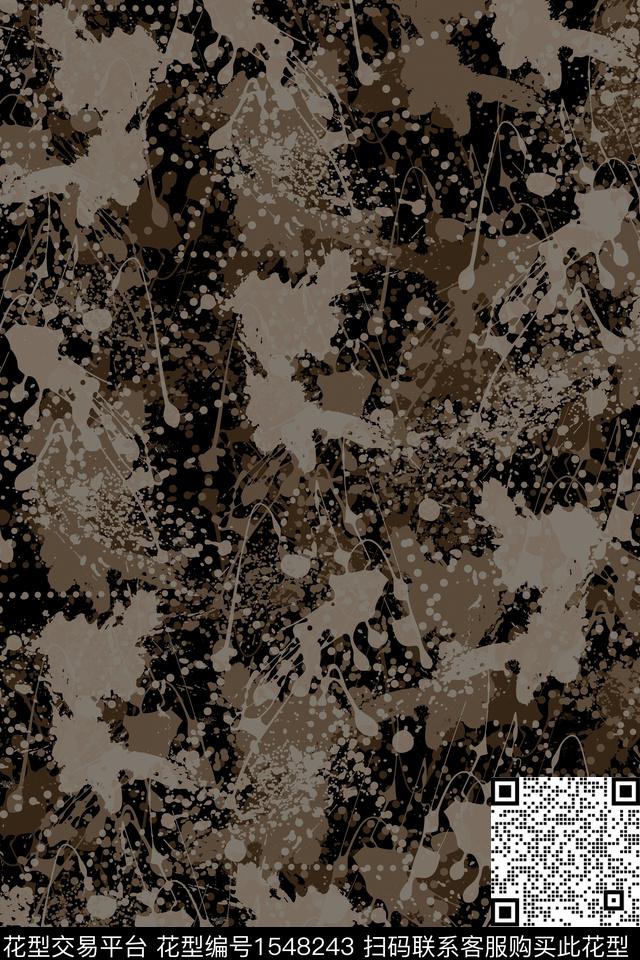 抽象迷彩墨迹数码印花华亿平台下载（图片编号: 1548243） - 瓦栏（Walan）