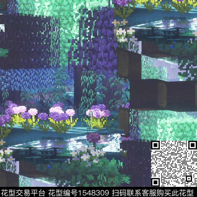 肌理抽象数码印花华亿平台下载（图片编号: 1548309） - 瓦栏（Walan）