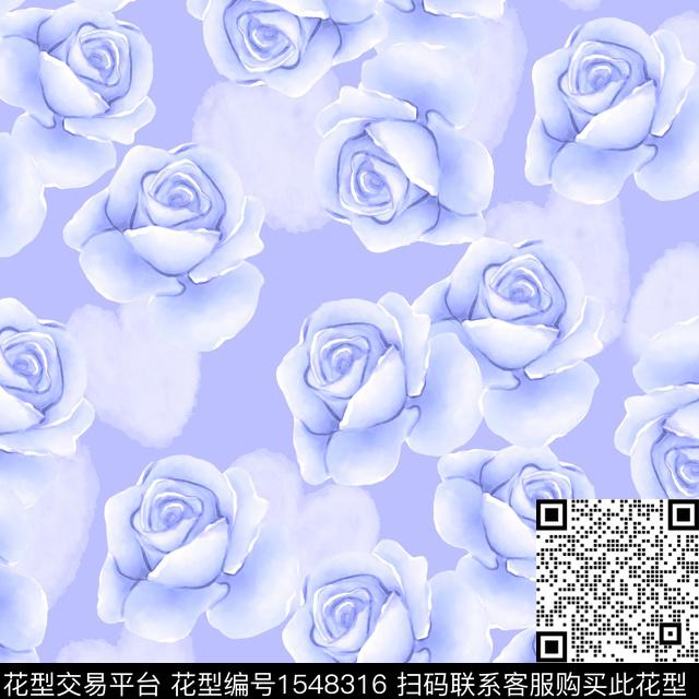 草莓玫瑰花大花数码印花华亿平台下载（图片编号: 1548316） - 瓦栏（Walan）