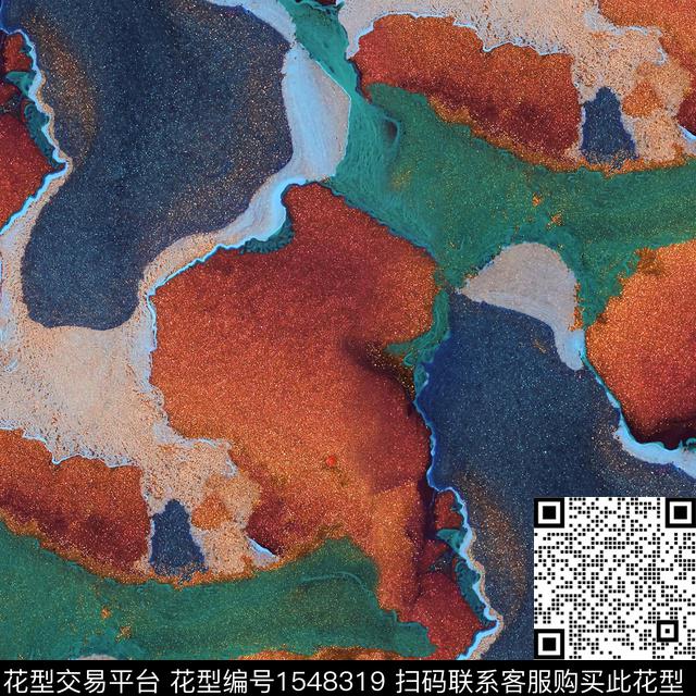 肌理抽象数码印花华亿平台下载（图片编号: 1548319） - 瓦栏（Walan）