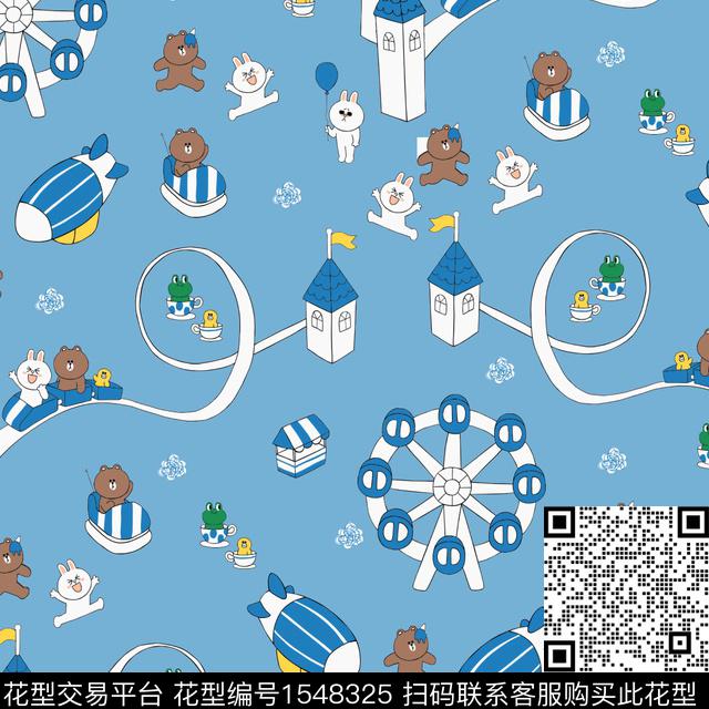 卡通动物卡通数码印花华亿平台下载（图片编号: 1548325） - 瓦栏（Walan）