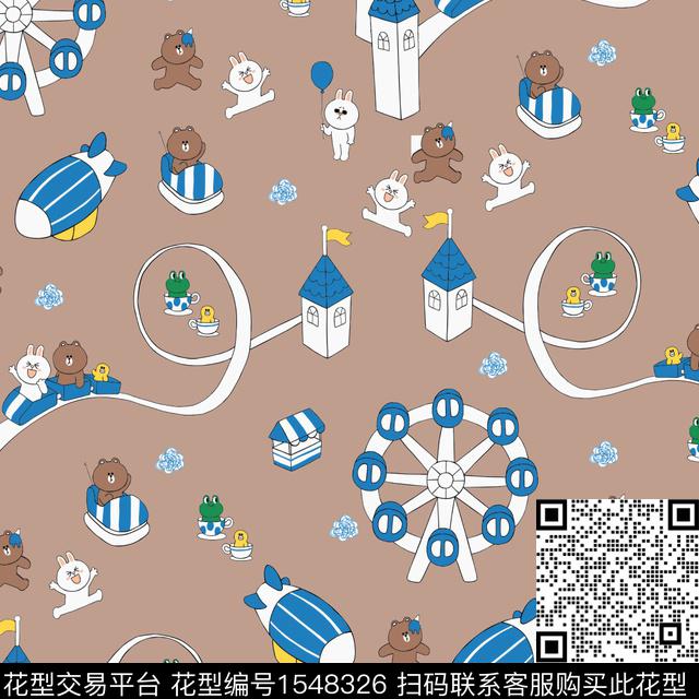 卡通动物卡通卡通人物数码印花华亿平台下载（图片编号: 1548326） - 瓦栏（Walan）