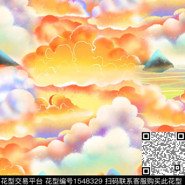 天空渐变2023数码印花华亿平台下载（图片编号: 1548329） - 瓦栏（Walan）