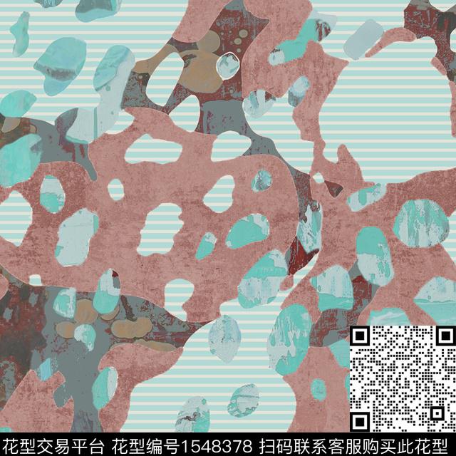 条纹抽象肌理数码印花华亿平台下载（图片编号: 1548378） - 瓦栏（Walan）