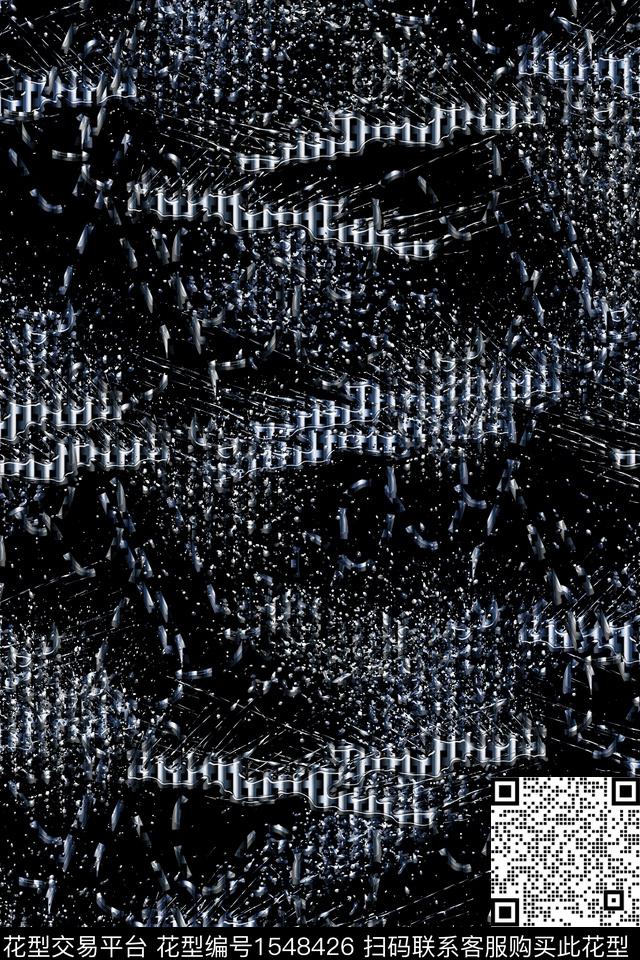 抽象肌理抽象男装数码印花华亿平台下载（图片编号: 1548426） - 瓦栏（Walan）