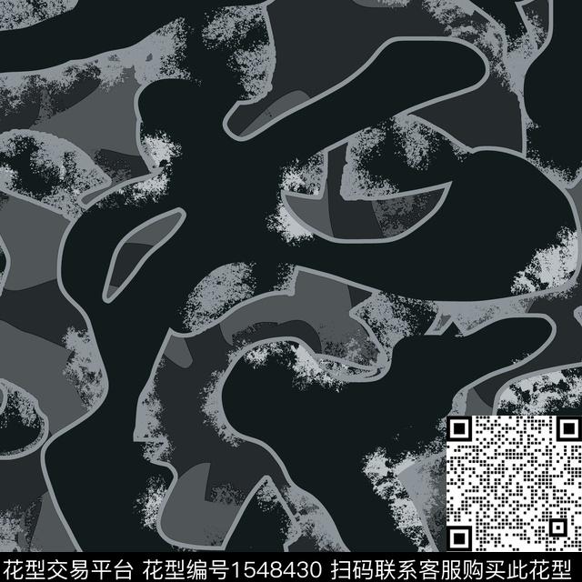 迷彩几何抽象男装传统印花华亿平台下载（图片编号: 1548430） - 瓦栏（Walan）