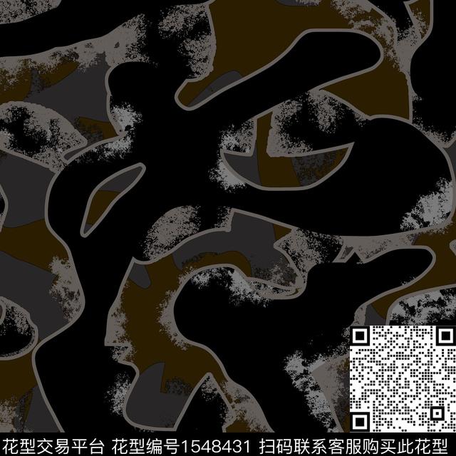 迷彩几何抽象男装传统印花华亿平台下载（图片编号: 1548431） - 瓦栏（Walan）