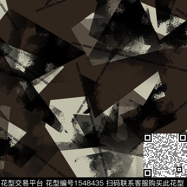 抽象几何男装数码印花华亿平台下载（图片编号: 1548435） - 瓦栏（Walan）