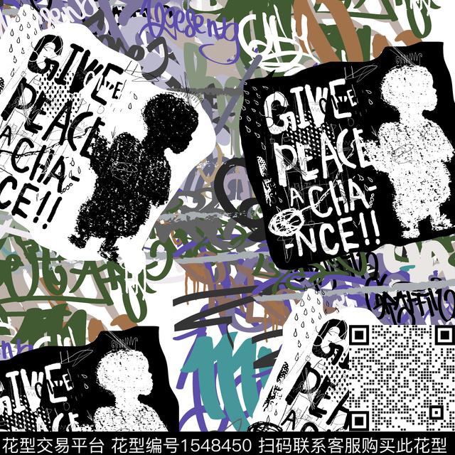 涂鸦抽象男装男装传统印花华亿平台下载（图片编号: 1548450） - 瓦栏（Walan）