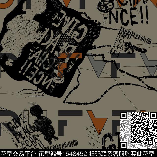 几何抽象男装男装传统印花华亿平台下载（图片编号: 1548452） - 瓦栏（Walan）