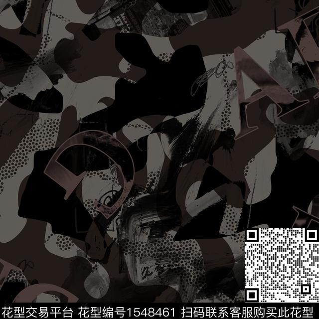 字母几何男装传统印花华亿平台下载（图片编号: 1548461） - 瓦栏（Walan）