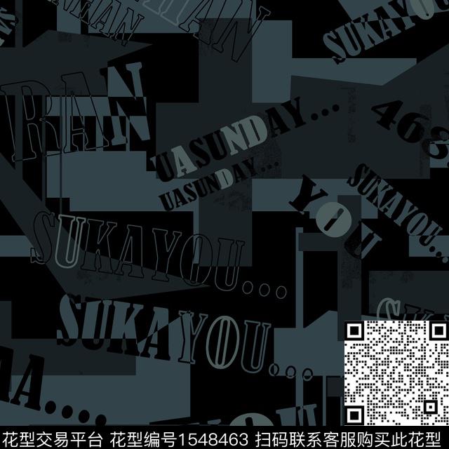 字母几何男装传统印花华亿平台下载（图片编号: 1548463） - 瓦栏（Walan）