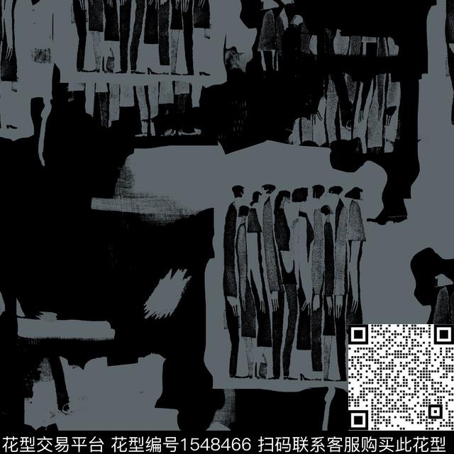 抽象几何男装传统印花华亿平台下载（图片编号: 1548466） - 瓦栏（Walan）