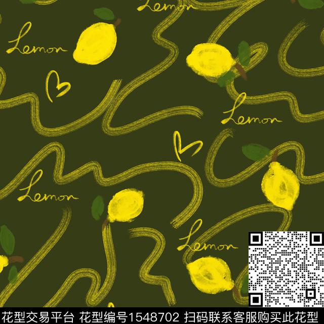 条纹水果字母数码印花华亿平台下载（图片编号: 1548702） - 瓦栏（Walan）