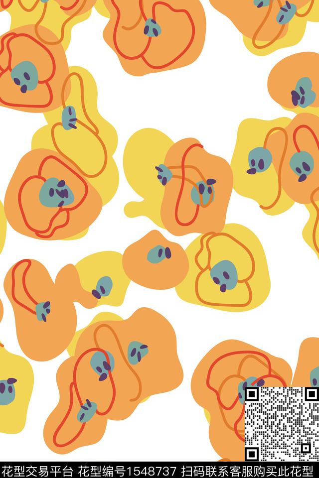 抽象几何线条传统印花华亿平台下载（图片编号: 1548737） - 瓦栏（Walan）