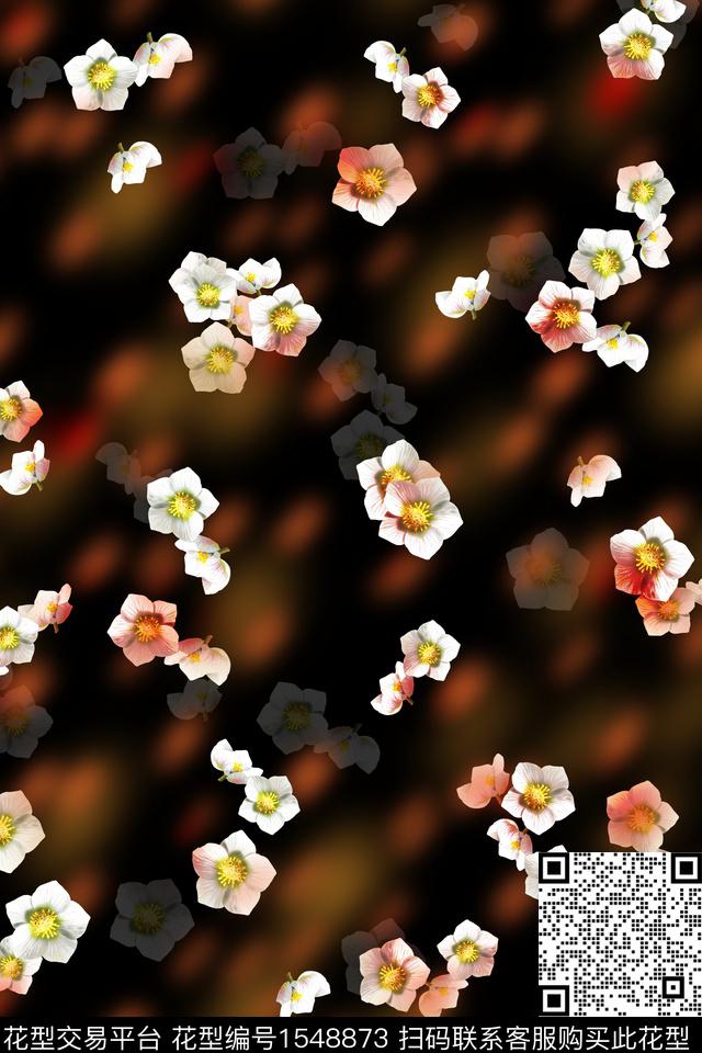 底纹小碎花花卉数码印花华亿平台下载（图片编号: 1548873） - 瓦栏（Walan）