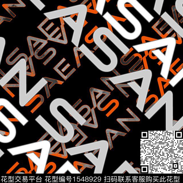 字母几何抽象男装传统印花华亿平台下载（图片编号: 1548929） - 瓦栏（Walan）