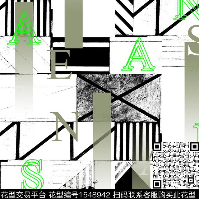 几何抽象男装男装传统印花华亿平台下载（图片编号: 1548942） - 瓦栏（Walan）