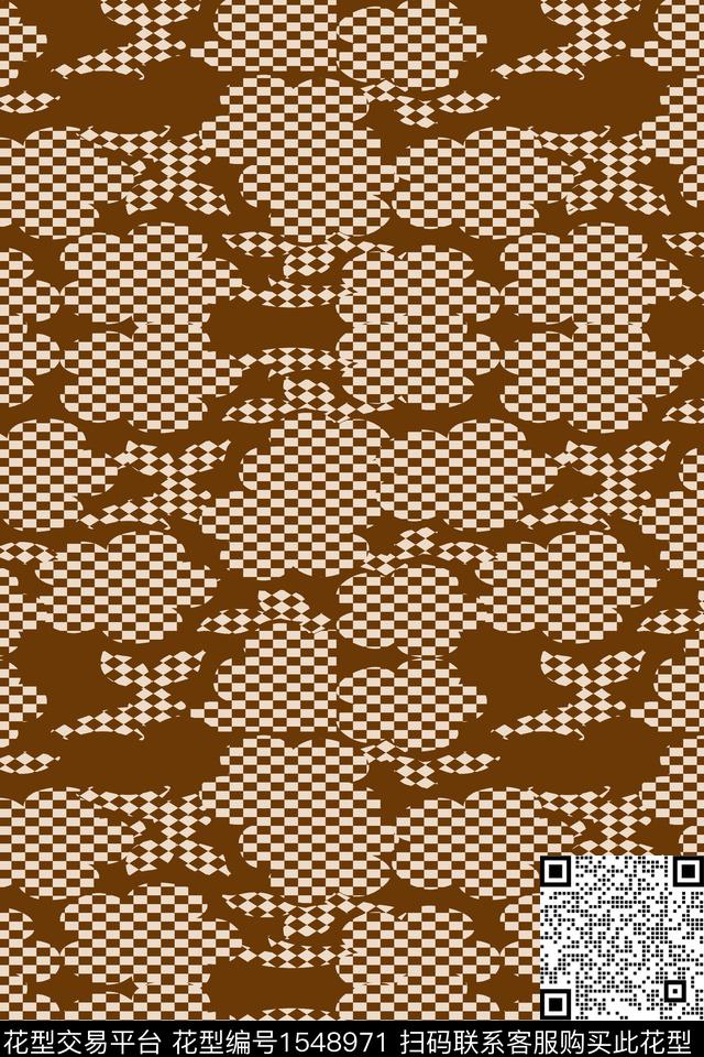 抽象仿蛇皮美拉德数码印花华亿平台下载（图片编号: 1548971） - 瓦栏（Walan）