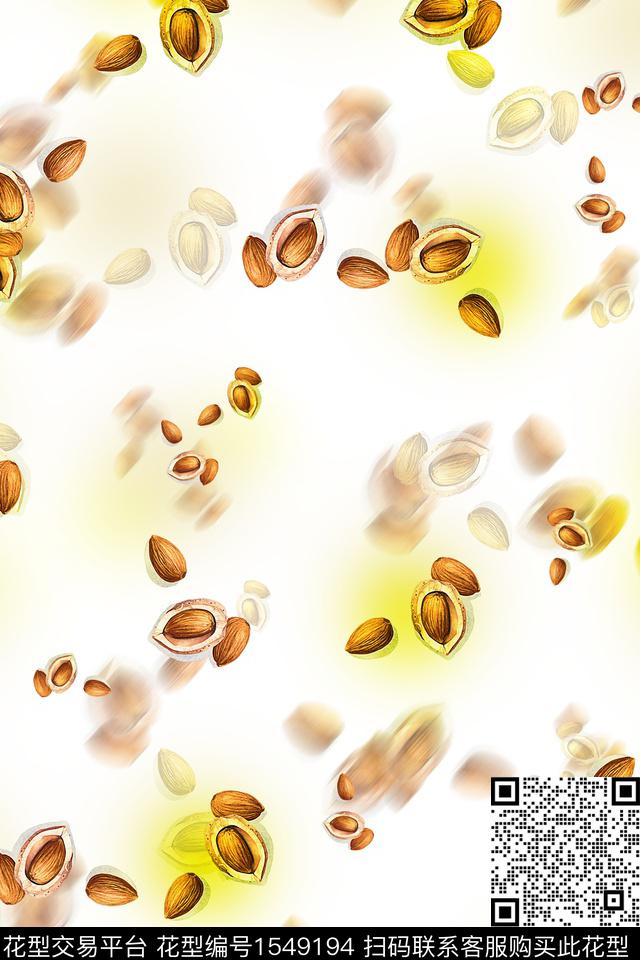 杏仁虚影年轻女性数码印花华亿平台下载（图片编号: 1549194） - 瓦栏（Walan）