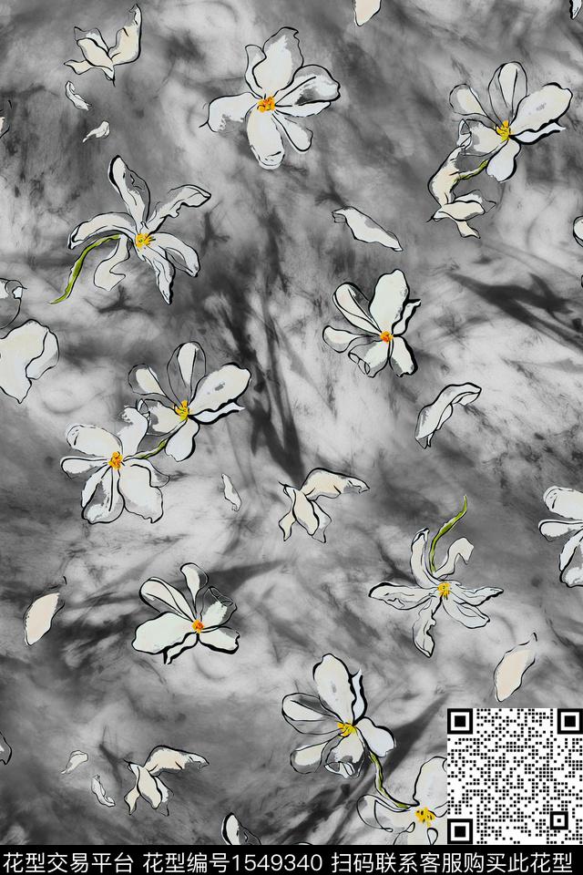 抽象肌理底纹数码印花华亿平台下载（图片编号: 1549340） - 瓦栏（Walan）