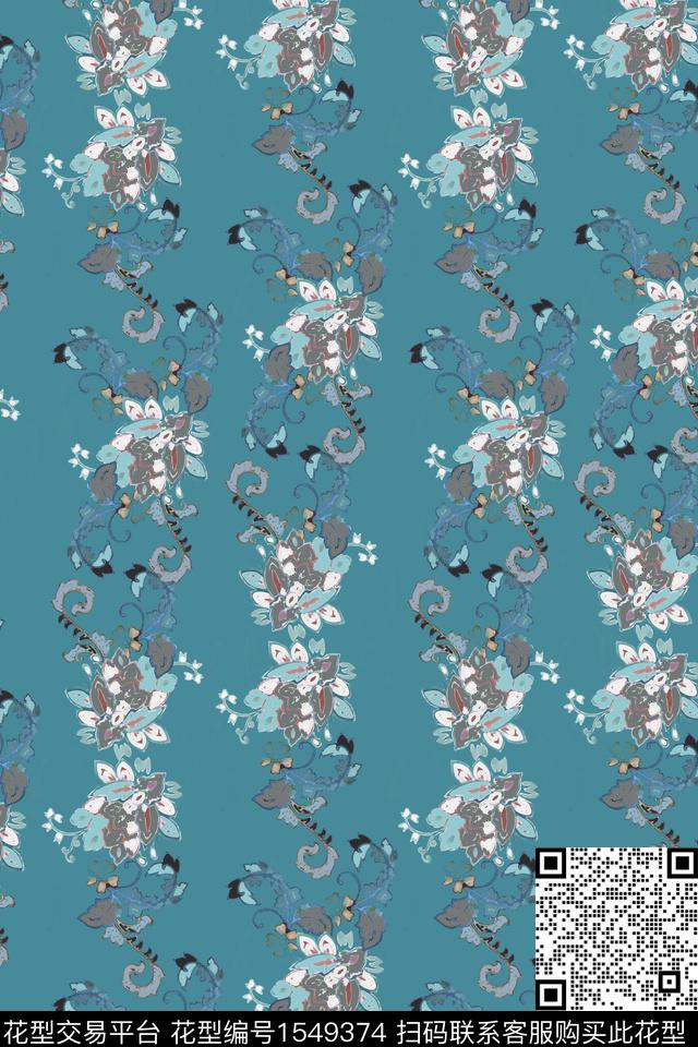 扎染华亿平台潮牌大牌风数码印花华亿平台下载（图片编号: 1549374） - 瓦栏（Walan）