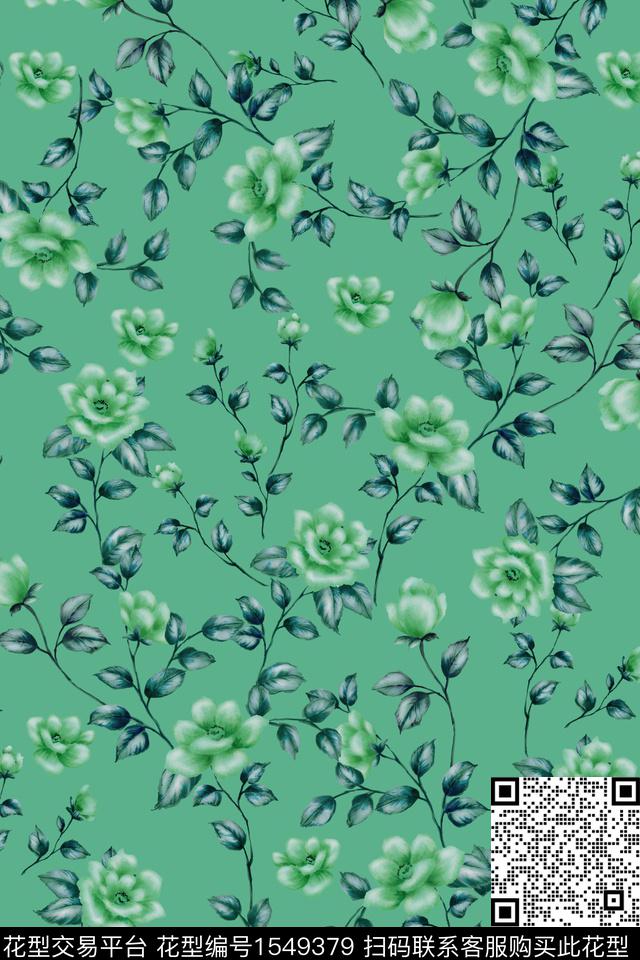 潮牌大牌风小碎花数码印花华亿平台下载（图片编号: 1549379） - 瓦栏（Walan）