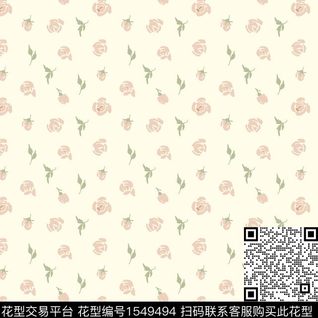 小碎花花卉数码印花华亿平台下载（图片编号: 1549494） - 瓦栏（Walan）