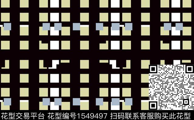 格子几何传统印花华亿平台下载（图片编号: 1549497） - 瓦栏（Walan）