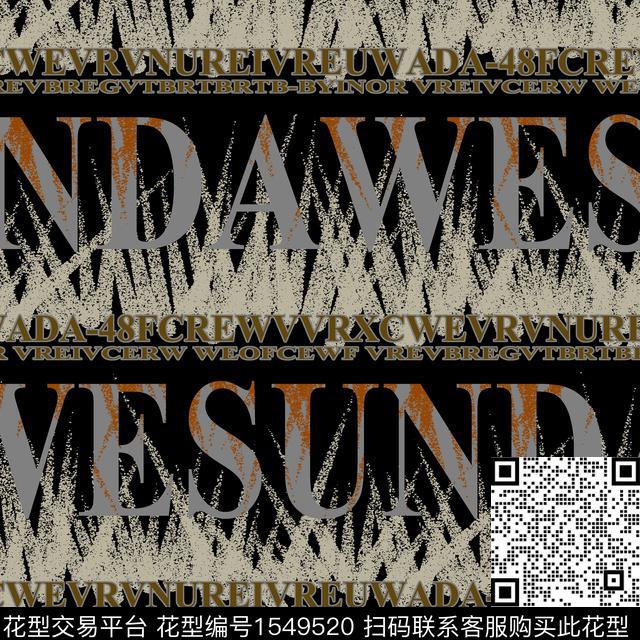 字母定位抽象男装数码印花华亿平台下载（图片编号: 1549520） - 瓦栏（Walan）