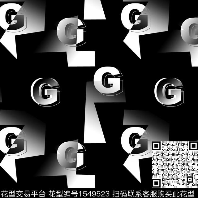 字母几何男装传统印花华亿平台下载（图片编号: 1549523） - 瓦栏（Walan）