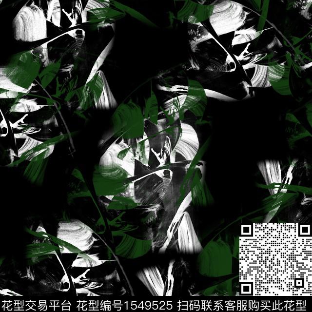 笔触抽象男装男装数码印花华亿平台下载（图片编号: 1549525） - 瓦栏（Walan）