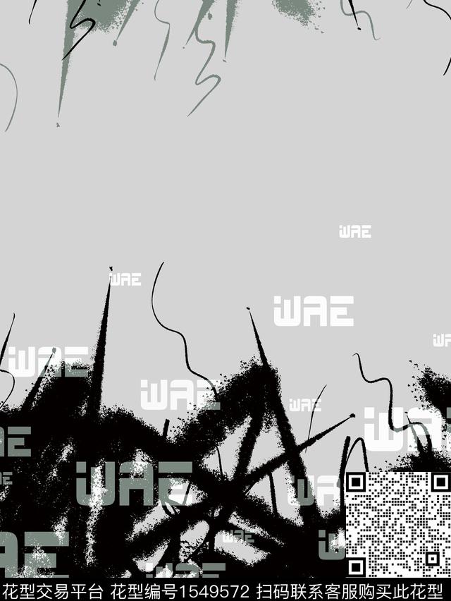 定位线条字母数码印花华亿平台下载（图片编号: 1549572） - 瓦栏（Walan）