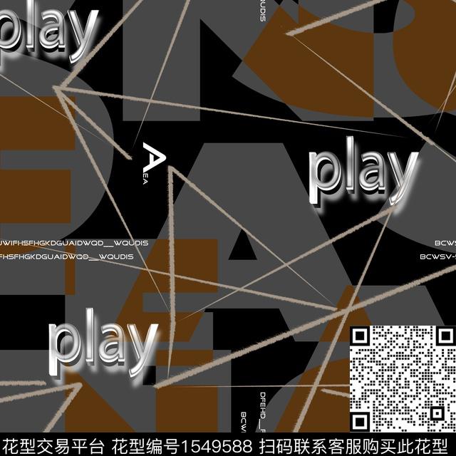 线条几何抽象男装传统印花华亿平台下载（图片编号: 1549588） - 瓦栏（Walan）