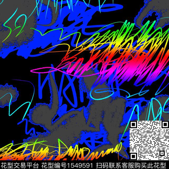 线条几何抽象男装传统印花华亿平台下载（图片编号: 1549591） - 瓦栏（Walan）