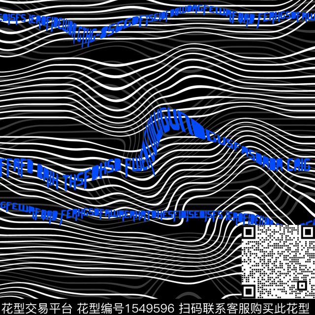 线条字母男装传统印花华亿平台下载（图片编号: 1549596） - 瓦栏（Walan）