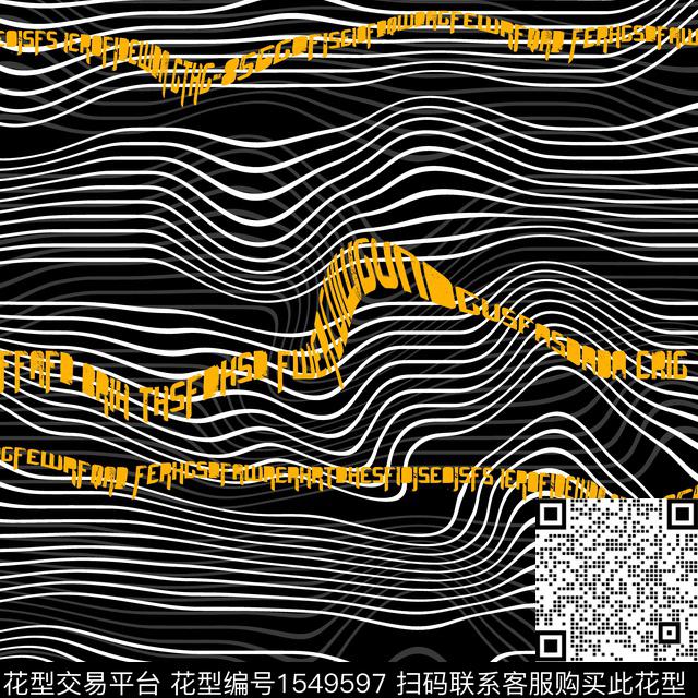 线条几何抽象男装传统印花华亿平台下载（图片编号: 1549597） - 瓦栏（Walan）