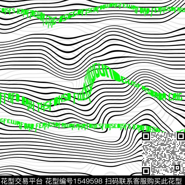 线条几何抽象男装传统印花华亿平台下载（图片编号: 1549598） - 瓦栏（Walan）