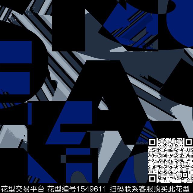 字母几何男装传统印花华亿平台下载（图片编号: 1549611） - 瓦栏（Walan）