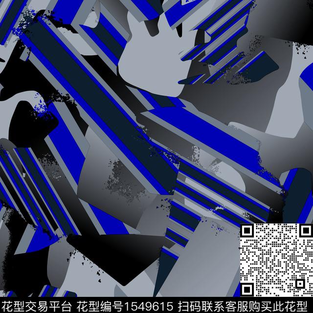 迷彩几何抽象男装传统印花华亿平台下载（图片编号: 1549615） - 瓦栏（Walan）