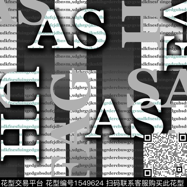 字母几何抽象男装传统印花华亿平台下载（图片编号: 1549624） - 瓦栏（Walan）