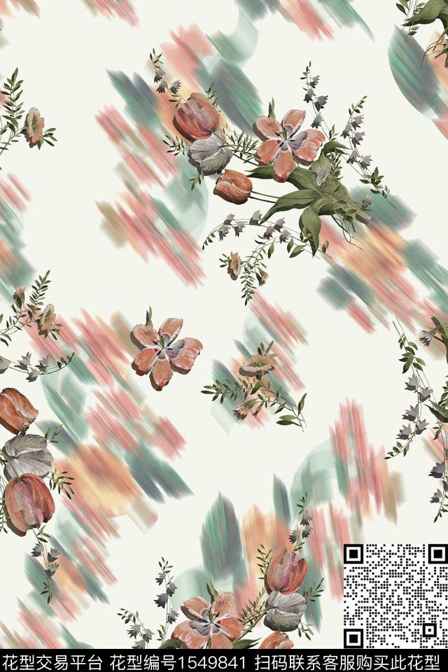 模糊虚影女装数码印花华亿平台下载（图片编号: 1549841） - 瓦栏（Walan）