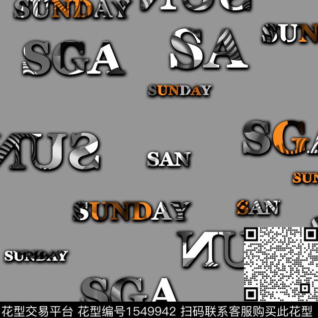 字母几何男装传统印花华亿平台下载（图片编号: 1549942） - 瓦栏（Walan）