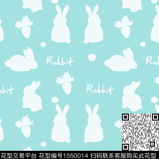 可爱卡通动物剪影传统印花华亿平台下载（图片编号: 1550014） - 瓦栏（Walan）