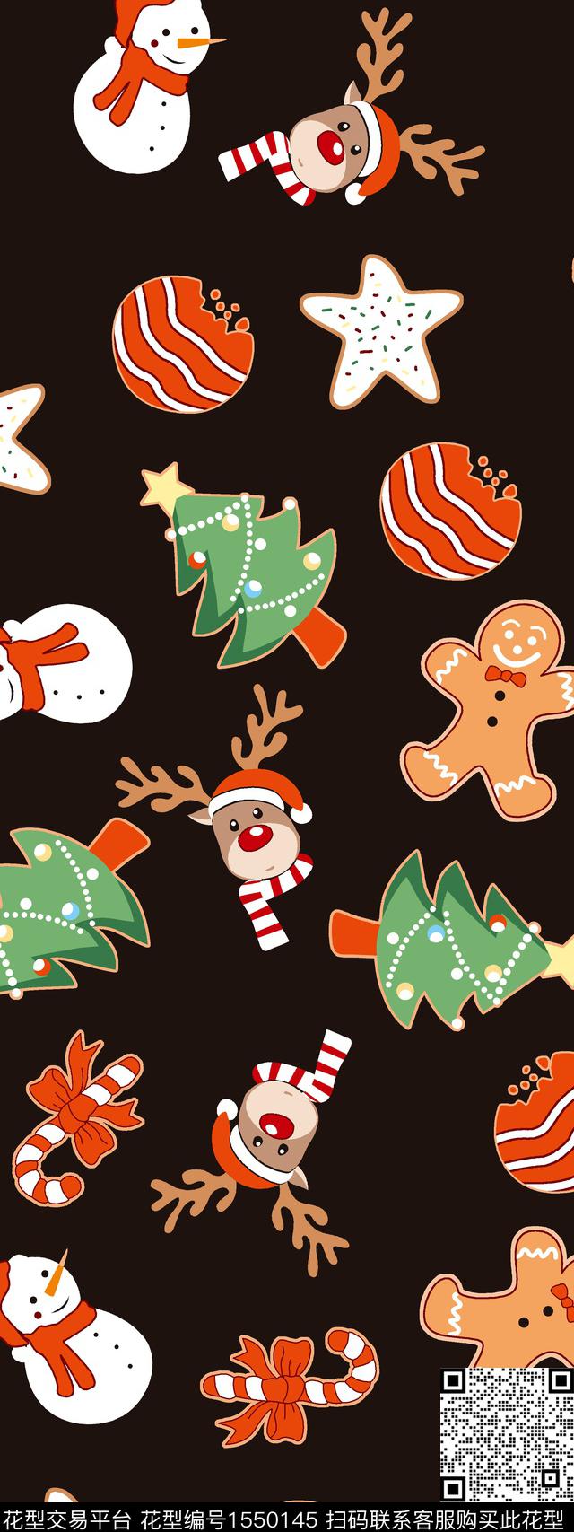 圣诞卡通雪人数码印花华亿平台下载（图片编号: 1550145） - 瓦栏（Walan）