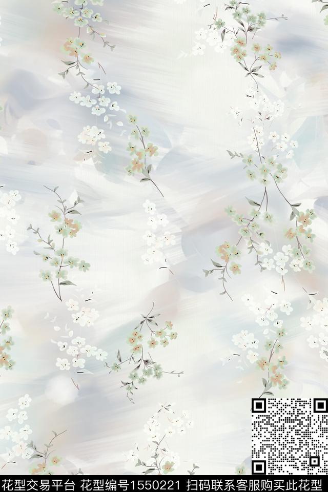 小碎花女装花卉数码印花华亿平台下载（图片编号: 1550221） - 瓦栏（Walan）