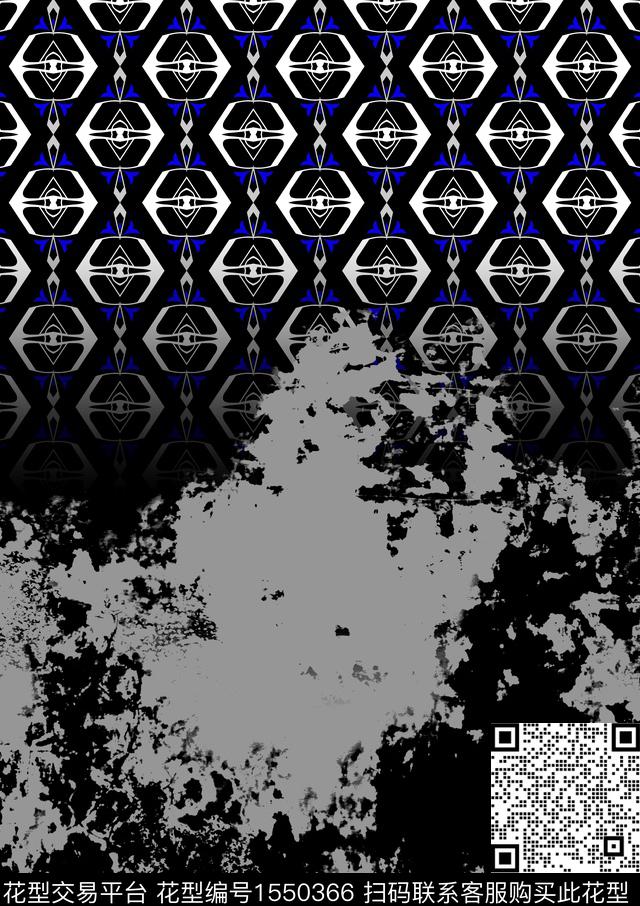 抽象几何男装传统印花华亿平台下载（图片编号: 1550366） - 瓦栏（Walan）