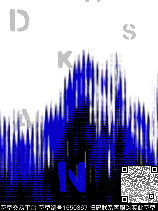 抽象字母线条传统印花华亿平台下载（图片编号: 1550367） - 瓦栏（Walan）