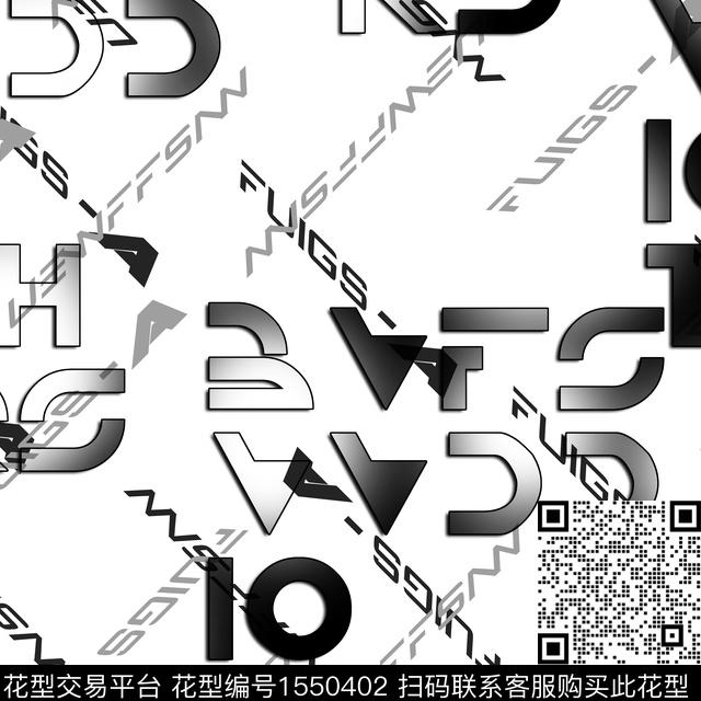 趣味字母几何传统印花华亿平台下载（图片编号: 1550402） - 瓦栏（Walan）